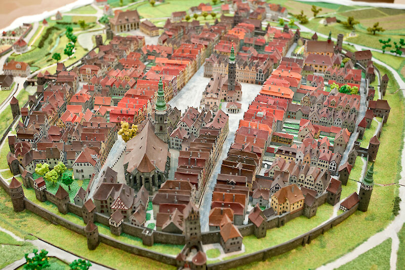 Stadtmodell von Bunzlau um 1805
