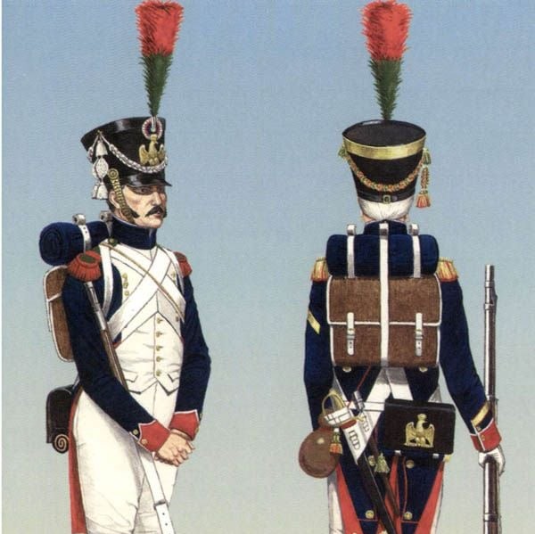 Umundurowanie francuskich żołnierzy piechoty ok. 1813
