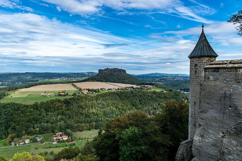 Festung Königstein - Blick auf Lillienstein
